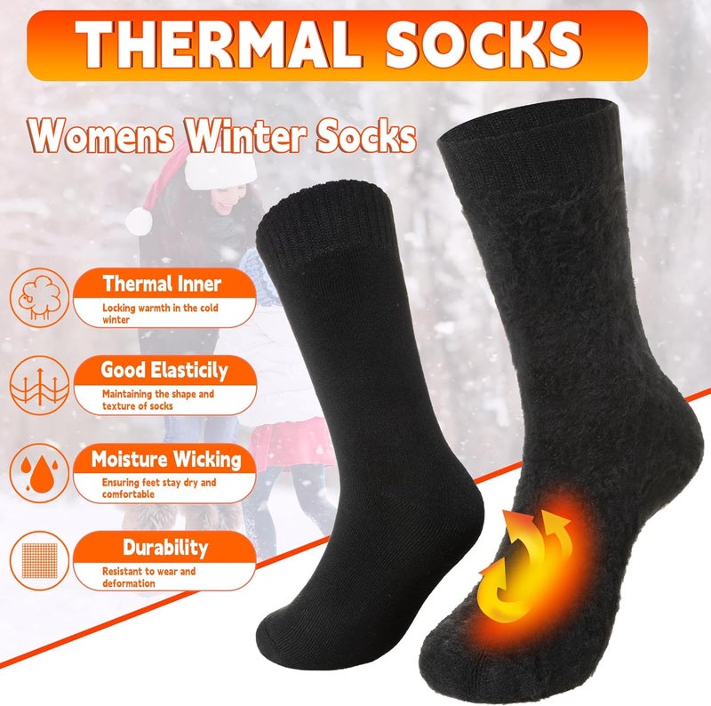 Velice Winter Warm Thermal Socks for Women Extra Thick Insulated Heated Crew Boot Socks for Cold Weather 5 Pairs - Image 5
